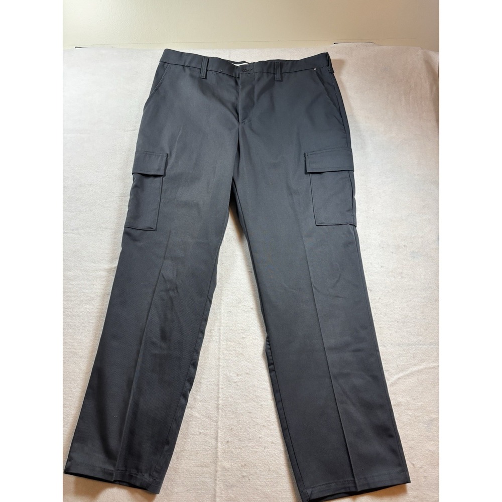 Aramark Mens 35x30 Cargo Pants Navy Work Utility Uniform‎